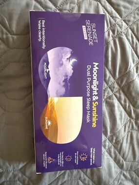 Moonlight & Sunshine Dual-Purpose Sleep Mask - Purple